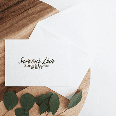 Simple Formal Save the Date Stamp - alternate view