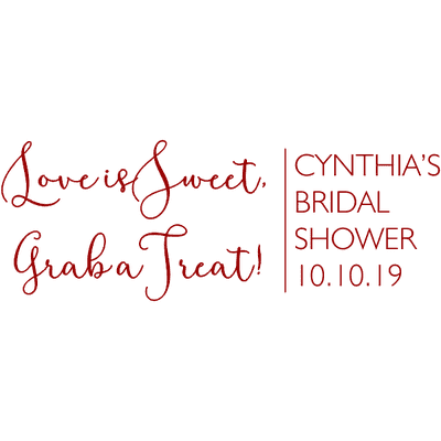 Love is Sweet DIY Wedding Stamp