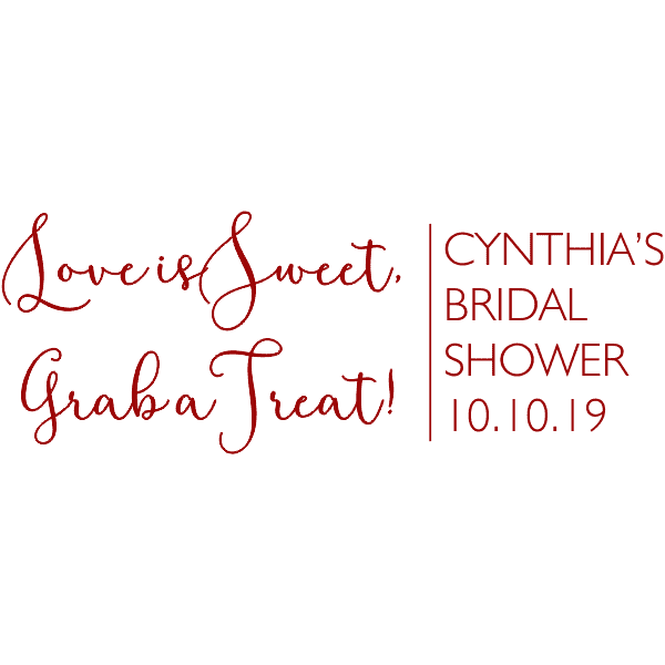 Love is Sweet DIY Wedding Stamp