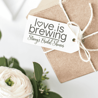 Love is Brewing DIY Wedding Stamp - alternate view