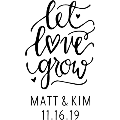 Let Love Grow DIY Wedding Stamp
