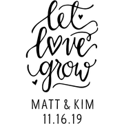 Let Love Grow DIY Wedding Stamp