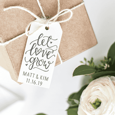 Let Love Grow DIY Wedding Stamp - alternate view