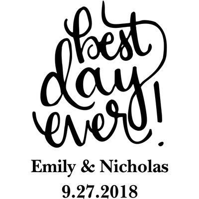 Best Day Ever DIY Wedding Stamp
