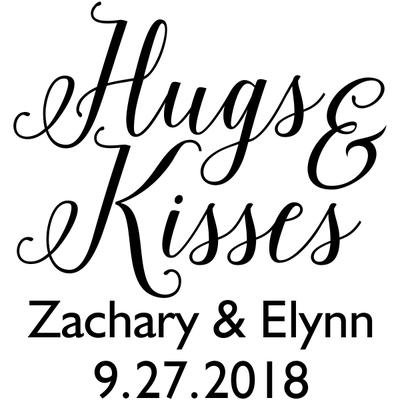 Hugs & Kisses DIY Wedding Stamp