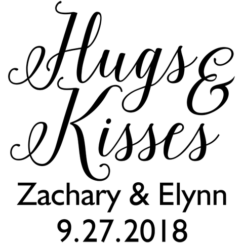 Hugs & Kisses DIY Wedding Stamp