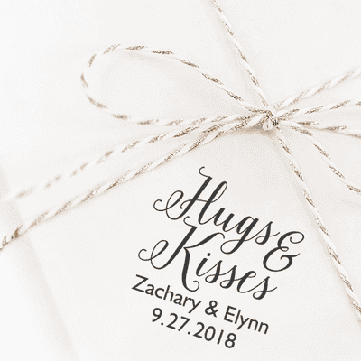 Hugs & Kisses DIY Wedding Stamp - alternate view