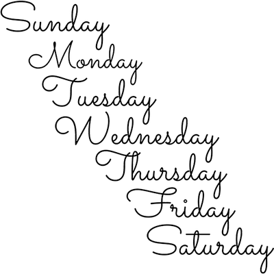 Days of the Week Stamp Set - alternate view