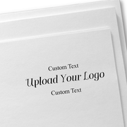 Custom Text Above and Below Rectangle Logo Stamp