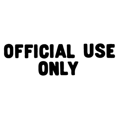 Official Use Only Stock Stamp - alternate view