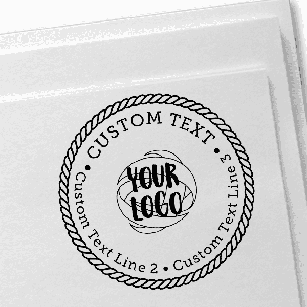 Rope Border Custom Logo Stamp Impression