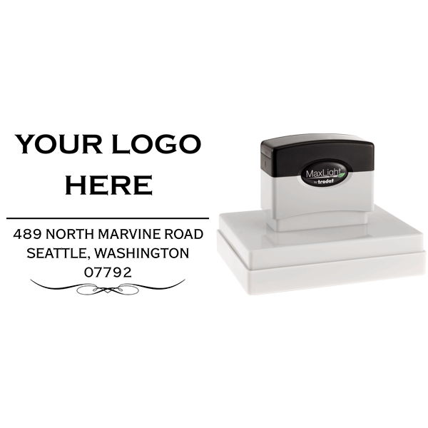 Vintage Logo Pre-Inked Address Stamp