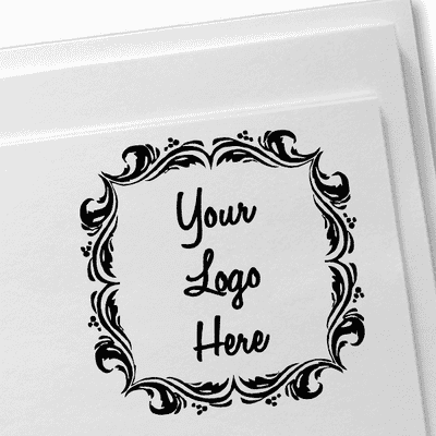 Deco Border Wood Handle European Hand Stamp - alternate view