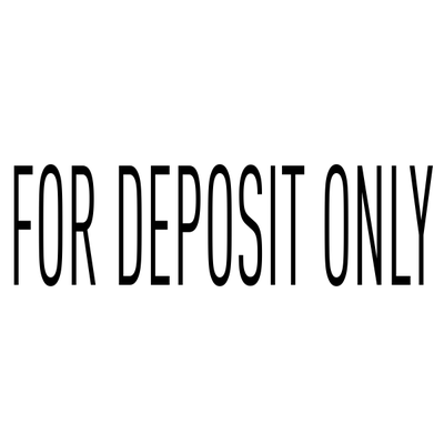 For Deposit Only Stock Stamp - alternate view