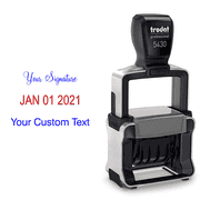 Trodat Professional Custom Text With Top Signature Stamp