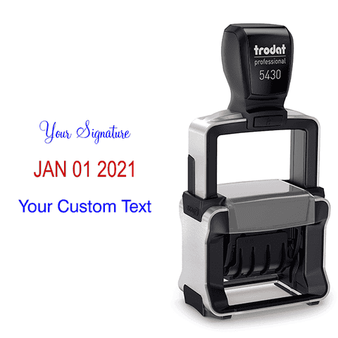 Trodat Professional Custom Text With Top Signature Stamp