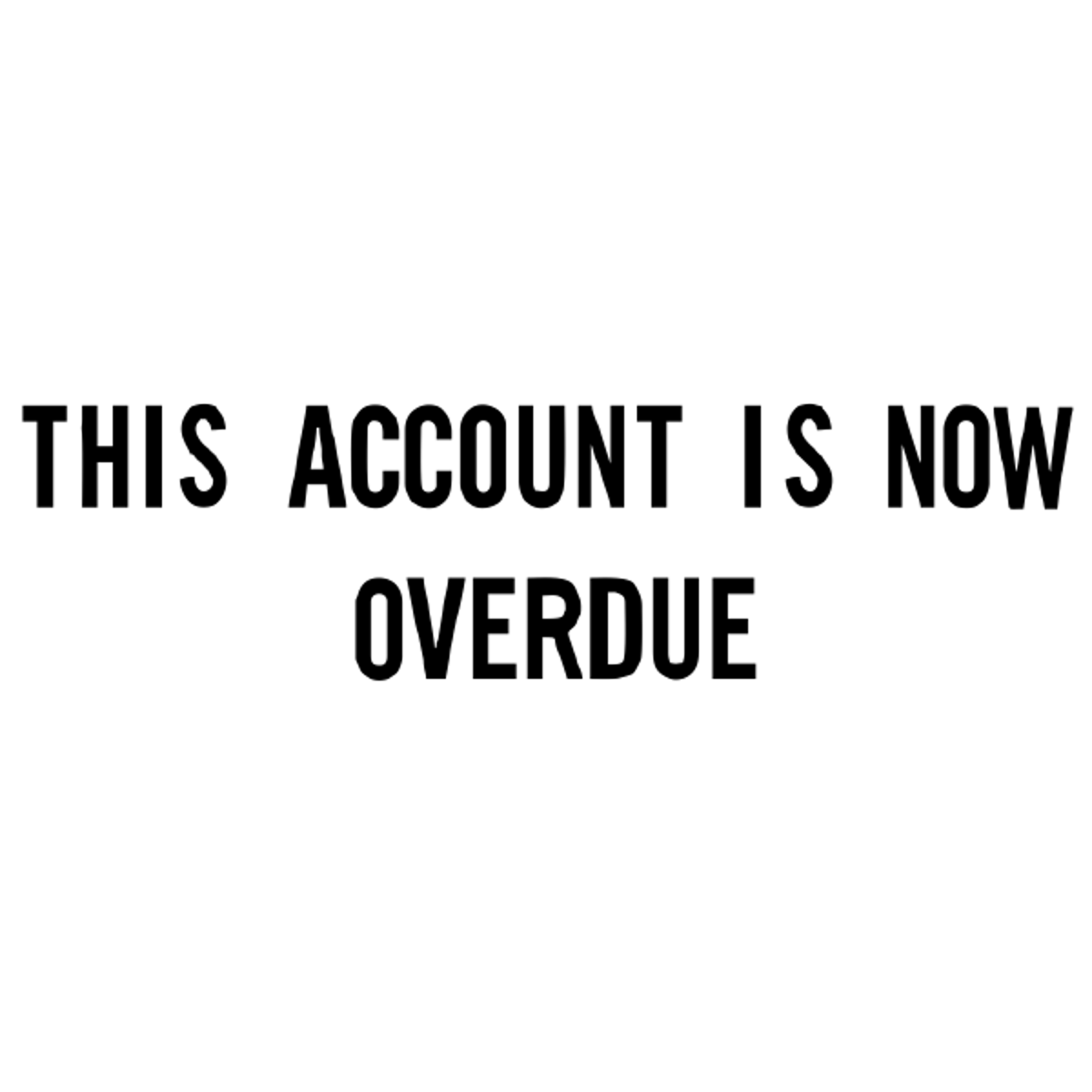 This Account Is Overdue Stock Stamp