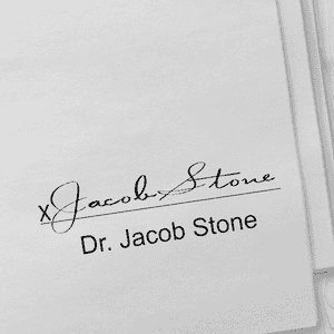 Doctor Signature Stamp Imprint Example - Self-Inking