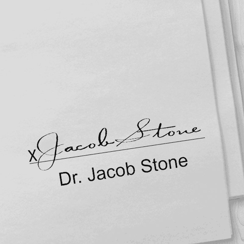 Doctor Signature Stamp Imprint Example - Self-Inking