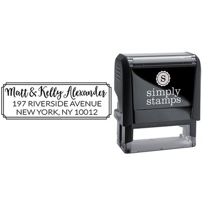 Classic Frame Border Return Address Stamp - alternate view