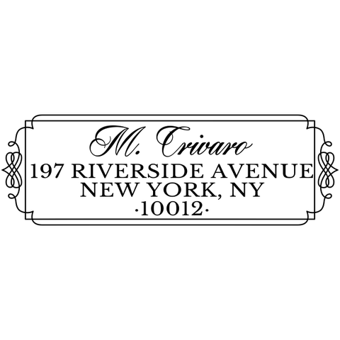 Formal Frame Fancy Border Address Stamp