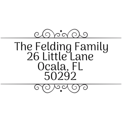 Felding Fancy Border Address Stamp