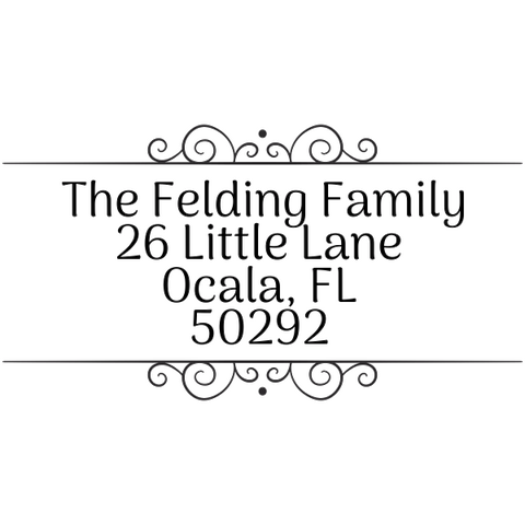 Felding Fancy Border Address Stamp