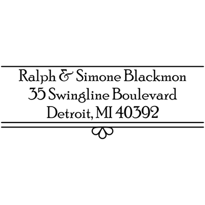 Simone Fancy Border Address Stamp