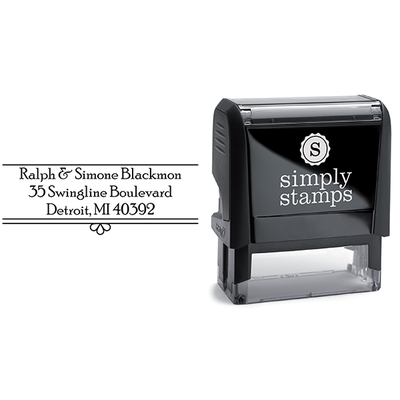 Simone Fancy Border Address Stamp - alternate view