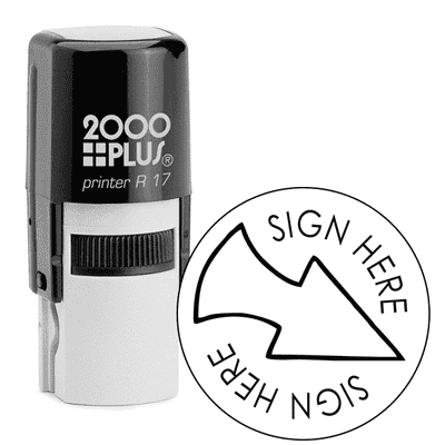 Sign Here Arrow Self Inking Stamp