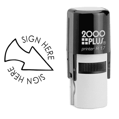 Sign Here Arrow Self Inking Stamp - alternate view