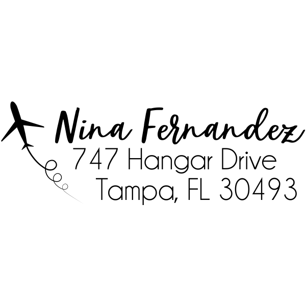 Soaring Plane Return Address Stamp