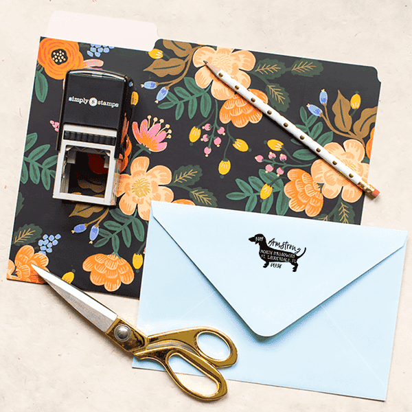 Dachshund Dog  Address Stamp