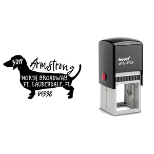 Dachshund Dog  Address Stamp Body and Design
