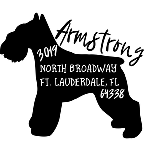 Schnauzer Dog Address Stamp