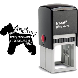 Schnauzer Dog Address Stamp Body and Design