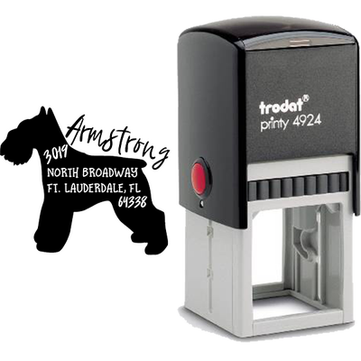 Schnauzer Dog Address Stamp - alternate view
