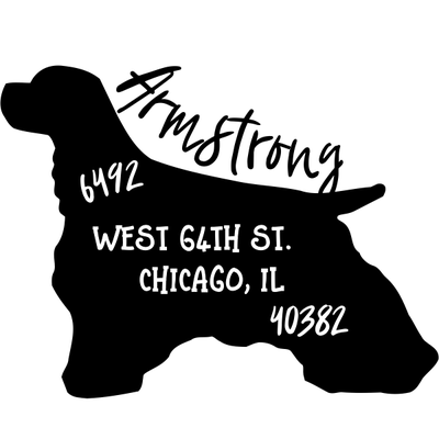 Cocker Spaniel Dog Address Stamp