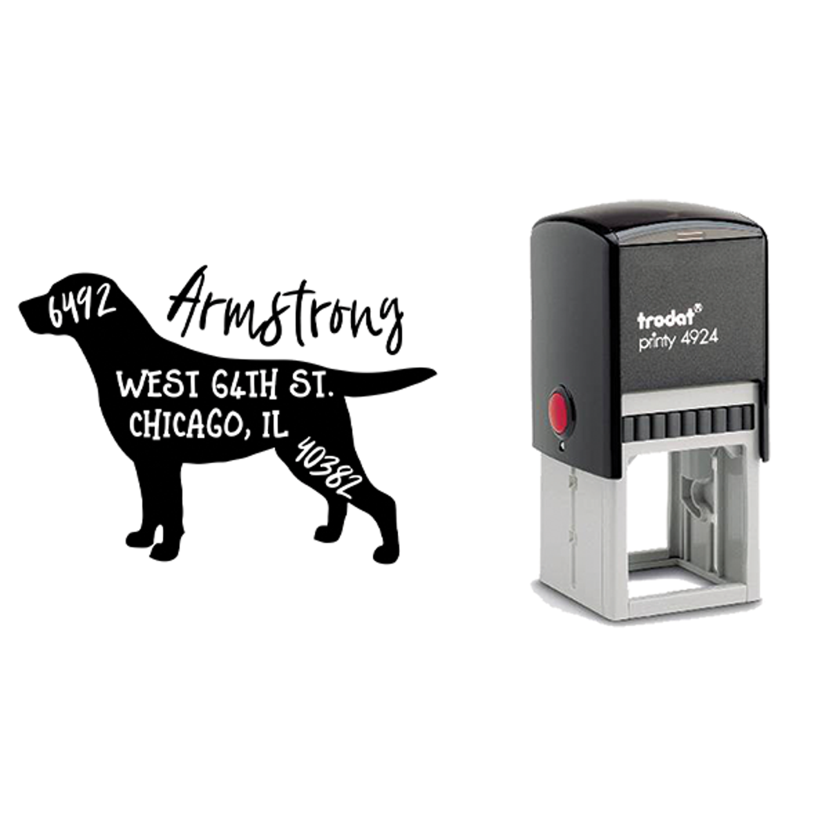 Labrador Address Stamp
