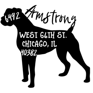 Boxer Dog Address Stamp