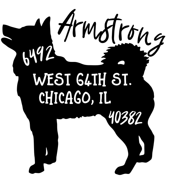 Siberian Husky Dog Address Stamp