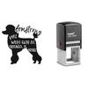 Poodle Dog Address Stamp Body and Design