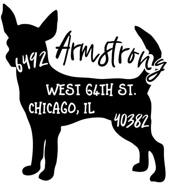 Chihuahua Dog Address Stamp