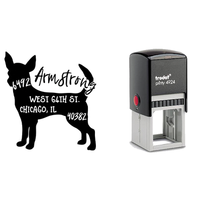 Chihuahua Dog Address Stamp - alternate view