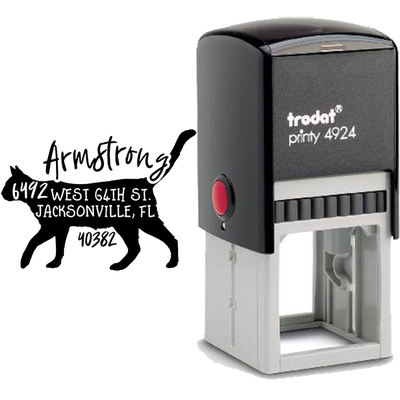 Walking Cat Pet Address Stamp - alternate view