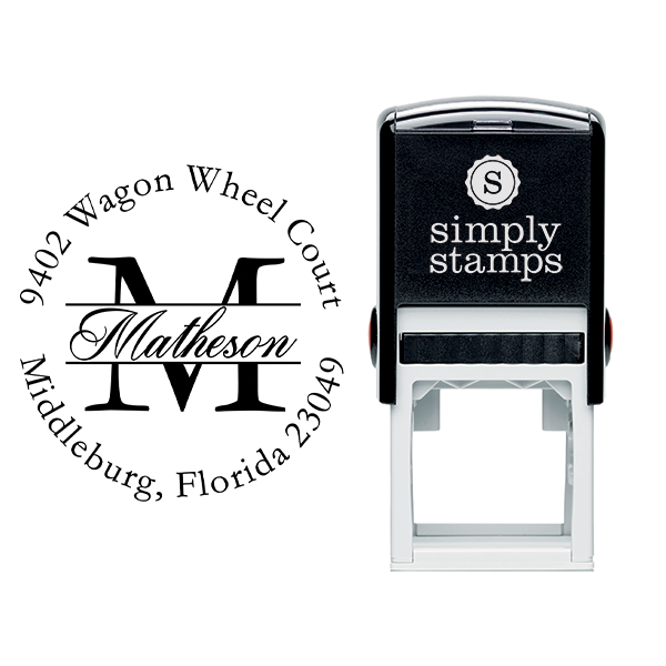 Letter Script Name Return Address Stamp