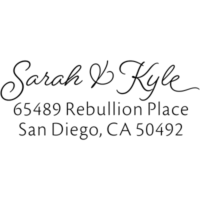 San Diego Script Address Stamp