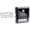 San Diego Script Address Stamp Body and Design