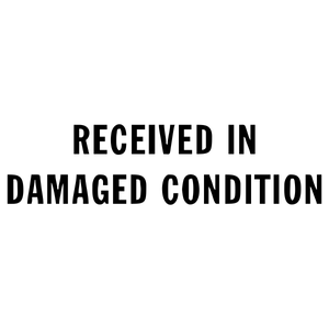 Received In Damaged Condition Stock Stamp