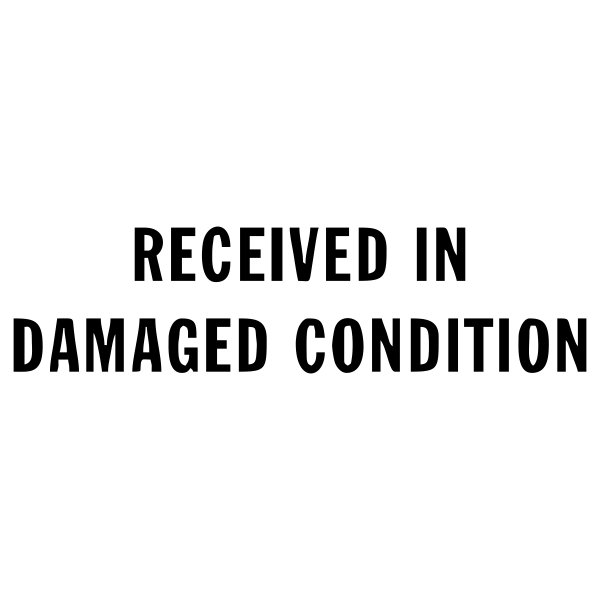 Received In Damaged Condition Stock Stamp